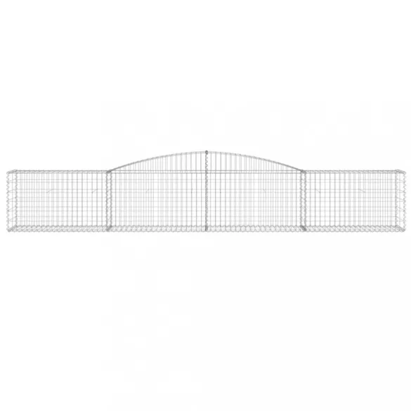 2 db íves horganyzott vas gabion kosár 400x50x60/80 cm