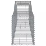 3 db íves horganyzott vas gabion kosár 400x50x60/80 cm