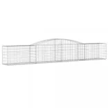 4 db íves horganyzott vas gabion kosár 400x50x60/80 cm