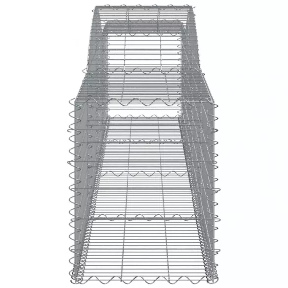 5 db íves horganyzott vas gabion kosár 400x50x60/80 cm