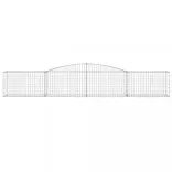 6 db íves horganyzott vas gabion kosár 400x50x60/80 cm