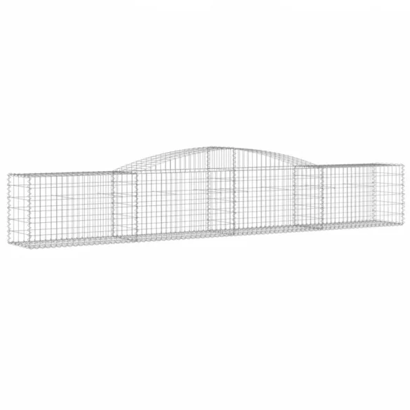 8 db íves horganyzott vas gabion kosár 400x50x60/80 cm