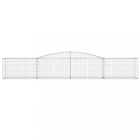 8 db íves horganyzott vas gabion kosár 400x50x60/80 cm