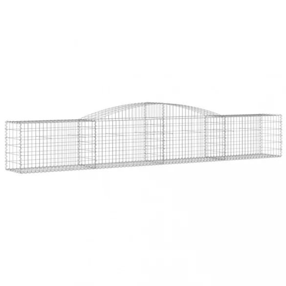 10 db íves horganyzott vas gabion kosár 400x50x60/80 cm