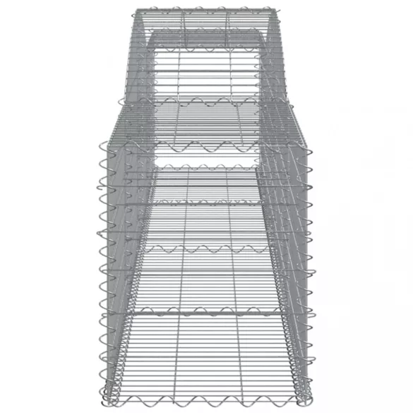 10 db íves horganyzott vas gabion kosár 400x50x60/80 cm