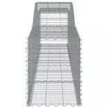 15 db íves horganyzott vas gabion kosár 400x50x60/80 cm