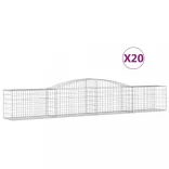 20 db íves horganyzott vas gabion kosár 400x50x60/80 cm
