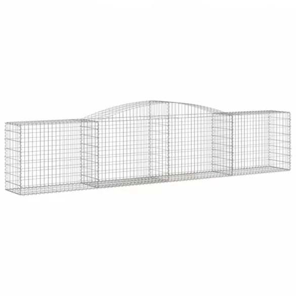 3 db íves horganyzott vas gabion kosár 400x50x80/100 cm