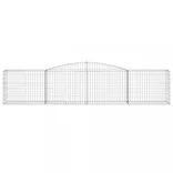 3 db íves horganyzott vas gabion kosár 400x50x80/100 cm