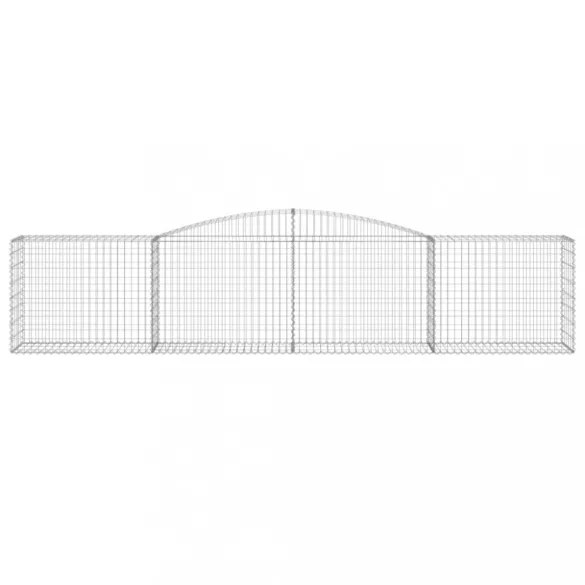 3 db íves horganyzott vas gabion kosár 400x50x80/100 cm