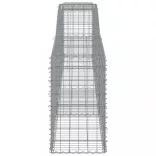 4 db íves horganyzott vas gabion kosár 400x50x80/100 cm