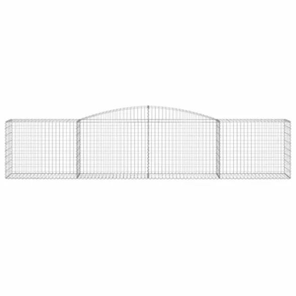 5 db íves horganyzott vas gabion kosár 400x50x80/100 cm
