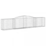 6 db íves horganyzott vas gabion kosár 400x50x80/100 cm