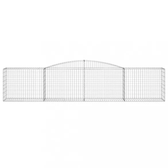 6 db íves horganyzott vas gabion kosár 400x50x80/100 cm
