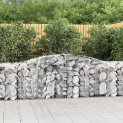 8 db íves horganyzott vas gabion kosár 400x50x80/100 cm