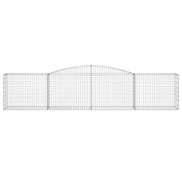 10 db íves horganyzott vas gabion kosár 400x50x80/100 cm