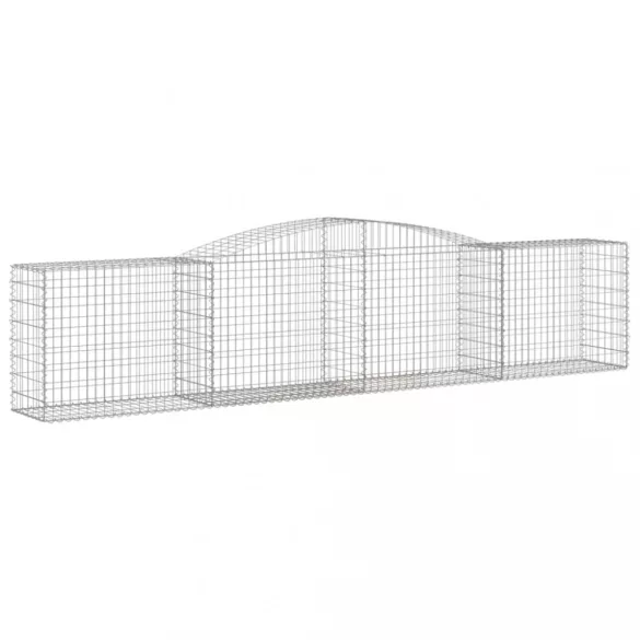 15 db íves horganyzott vas gabion kosár 400x50x80/100 cm