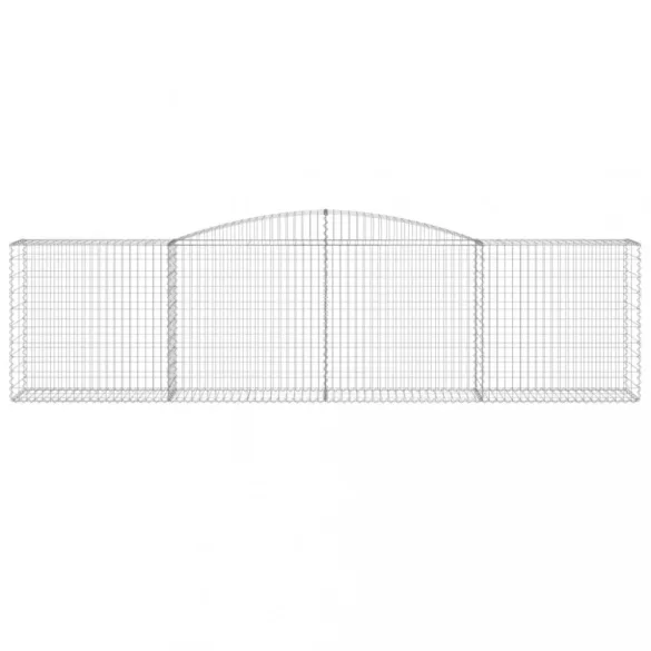 2 db íves horganyzott vas gabion kosár 400x50x100/120 cm