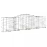 3 db íves horganyzott vas gabion kosár 400x50x100/120 cm