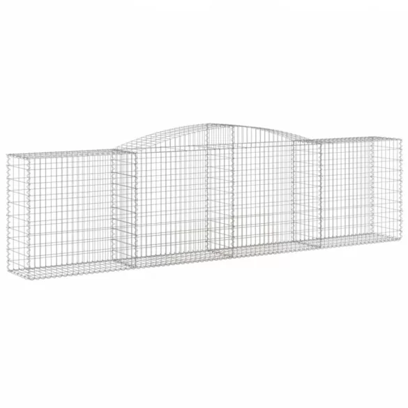 4 db íves horganyzott vas gabion kosár 400x50x100/120 cm