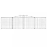 4 db íves horganyzott vas gabion kosár 400x50x100/120 cm