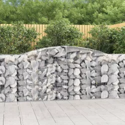 5 db íves horganyzott vas gabion kosár 400x50x100/120 cm