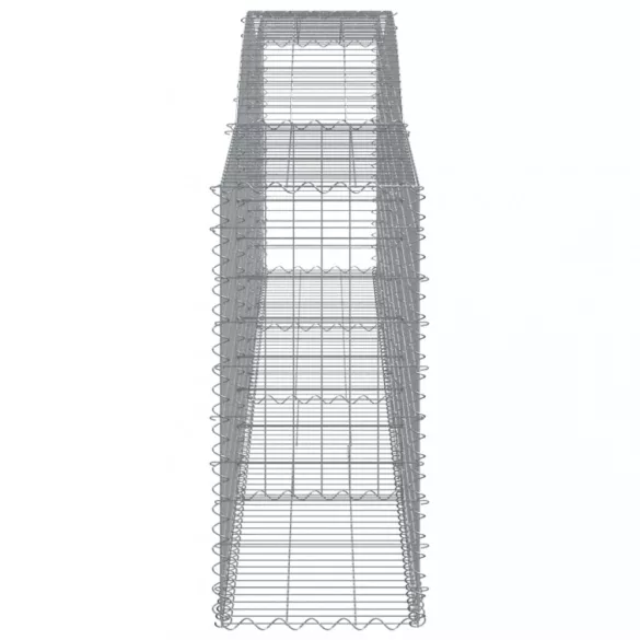 5 db íves horganyzott vas gabion kosár 400x50x100/120 cm