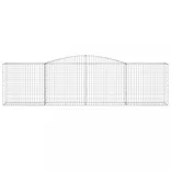 6 db íves horganyzott vas gabion kosár 400x50x100/120 cm