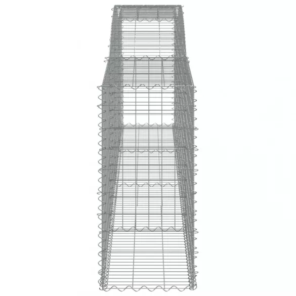 6 db íves horganyzott vas gabion kosár 400x50x100/120 cm