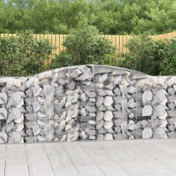 7 db íves horganyzott vas gabion kosár 400x50x100/120 cm