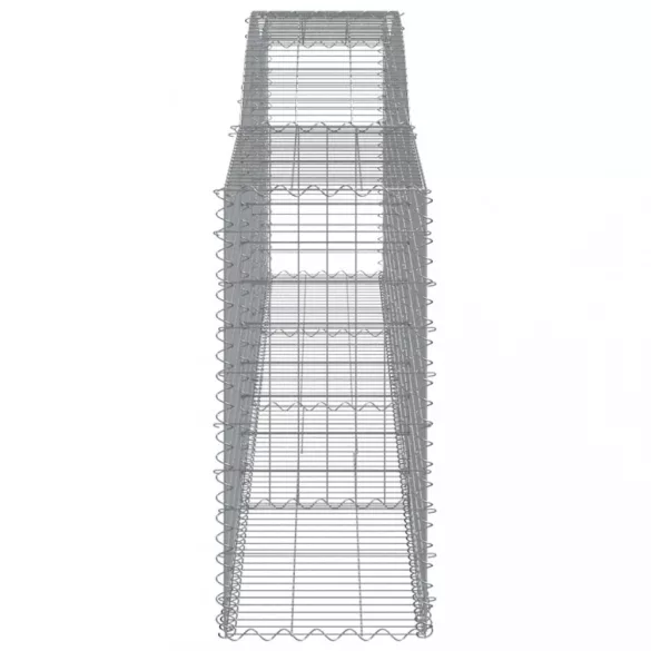 7 db íves horganyzott vas gabion kosár 400x50x100/120 cm
