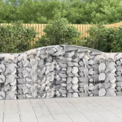 8 db íves horganyzott vas gabion kosár 400x50x100/120 cm