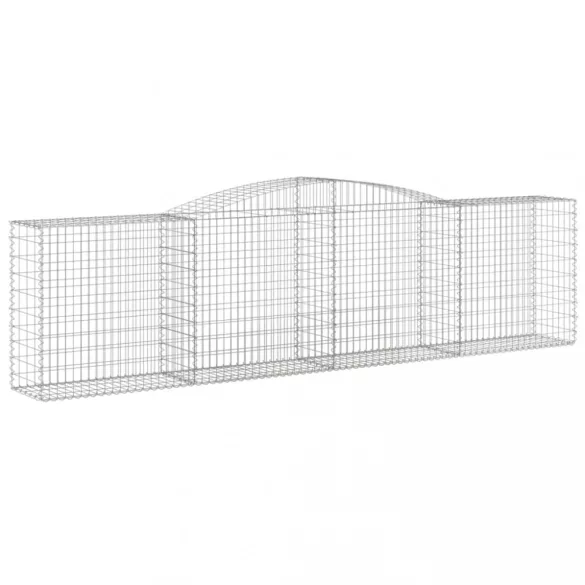 8 db íves horganyzott vas gabion kosár 400x50x100/120 cm