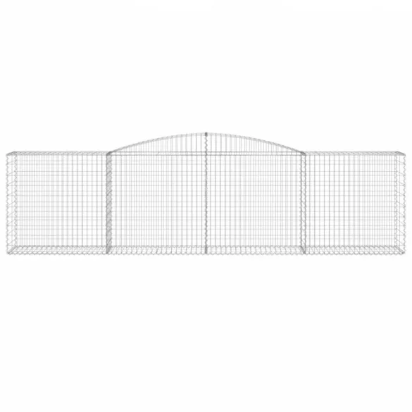 8 db íves horganyzott vas gabion kosár 400x50x100/120 cm