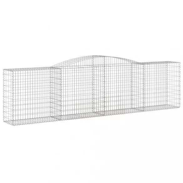 9 db íves horganyzott vas gabion kosár 400x50x100/120 cm