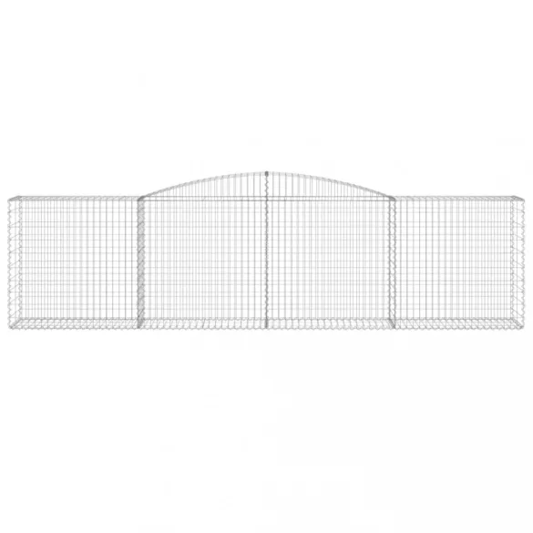 9 db íves horganyzott vas gabion kosár 400x50x100/120 cm