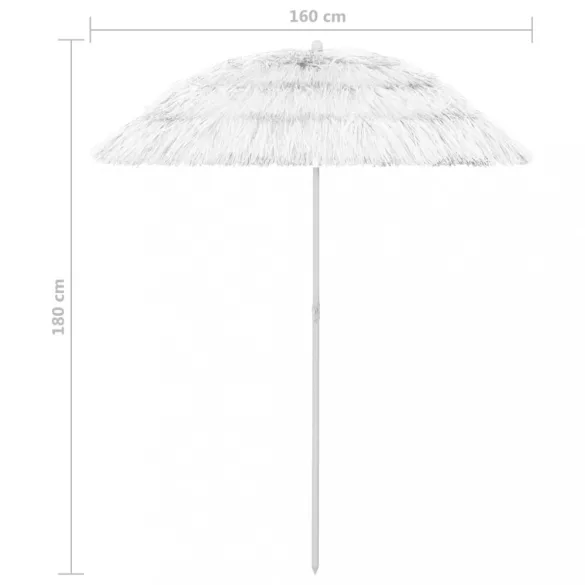 fehér hawaii stílusú strandnapernyő 180 cm