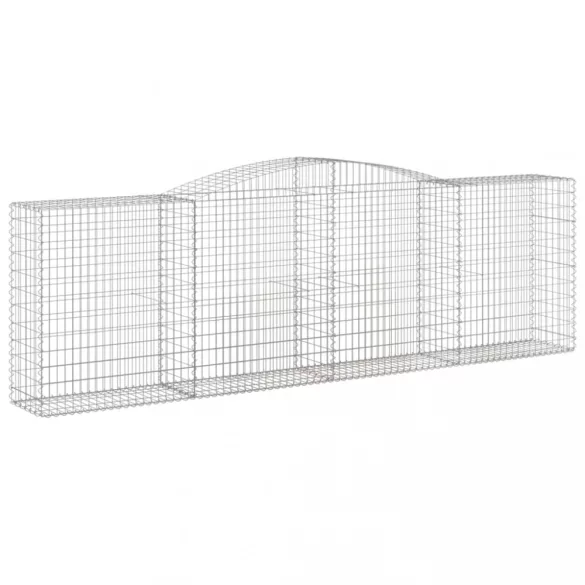 3 db íves horganyzott vas gabion kosár 400x50x120/140 cm
