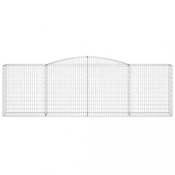 5 db íves horganyzott vas gabion kosár 400x50x120/140 cm