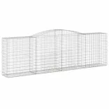 6 db íves horganyzott vas gabion kosár 400x50x120/140 cm