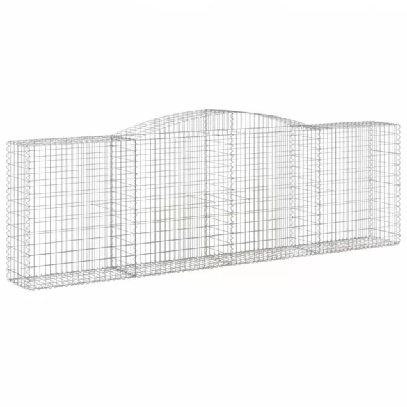 6 db íves horganyzott vas gabion kosár 400x50x120/140 cm