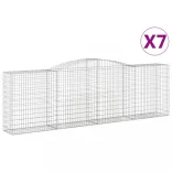 7 db íves horganyzott vas gabion kosár 400x50x120/140 cm