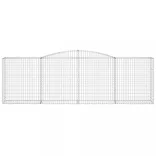 7 db íves horganyzott vas gabion kosár 400x50x120/140 cm