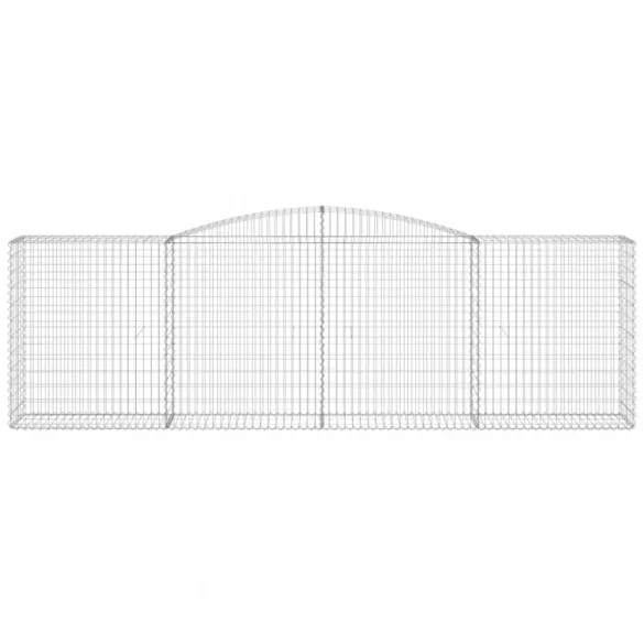 7 db íves horganyzott vas gabion kosár 400x50x120/140 cm