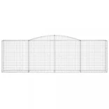 8 db íves horganyzott vas gabion kosár 400x50x120/140 cm