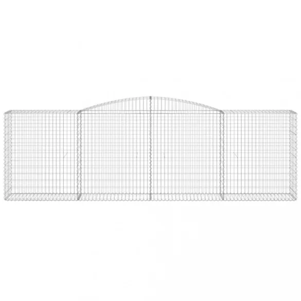 8 db íves horganyzott vas gabion kosár 400x50x120/140 cm