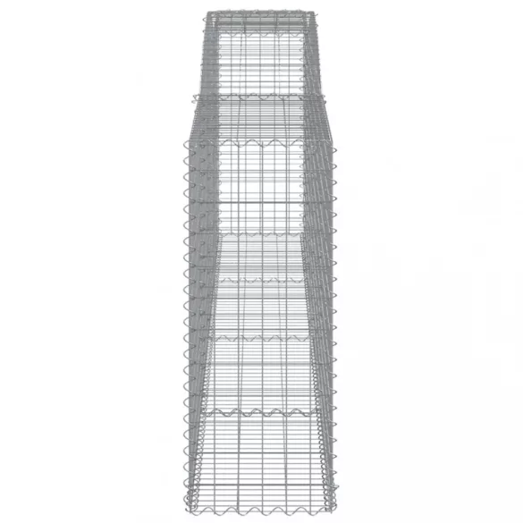 8 db íves horganyzott vas gabion kosár 400x50x120/140 cm