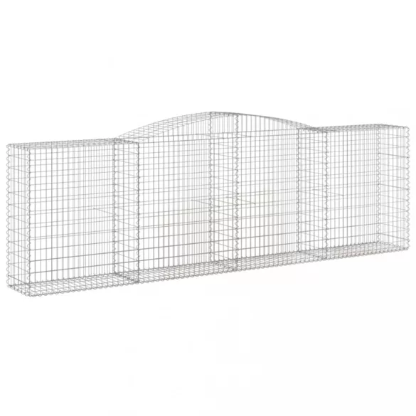 9 db íves horganyzott vas gabion kosár 400x50x120/140 cm