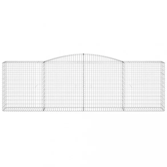 10 db íves horganyzott vas gabion kosár 400x50x120/140 cm
