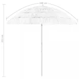 fehér hawaii stílusú strandnapernyő 240 cm